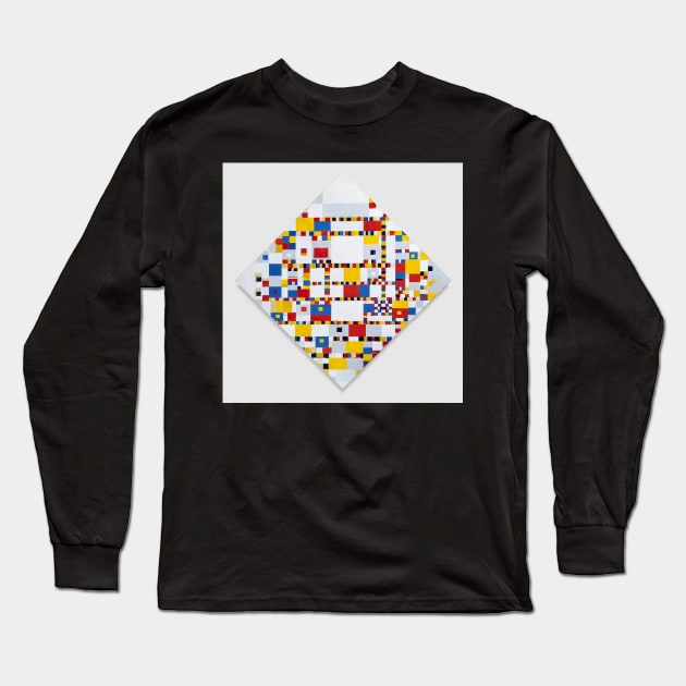 Victory Boogie Woogie by Mondrian Long Sleeve T-Shirt by MurellosArt